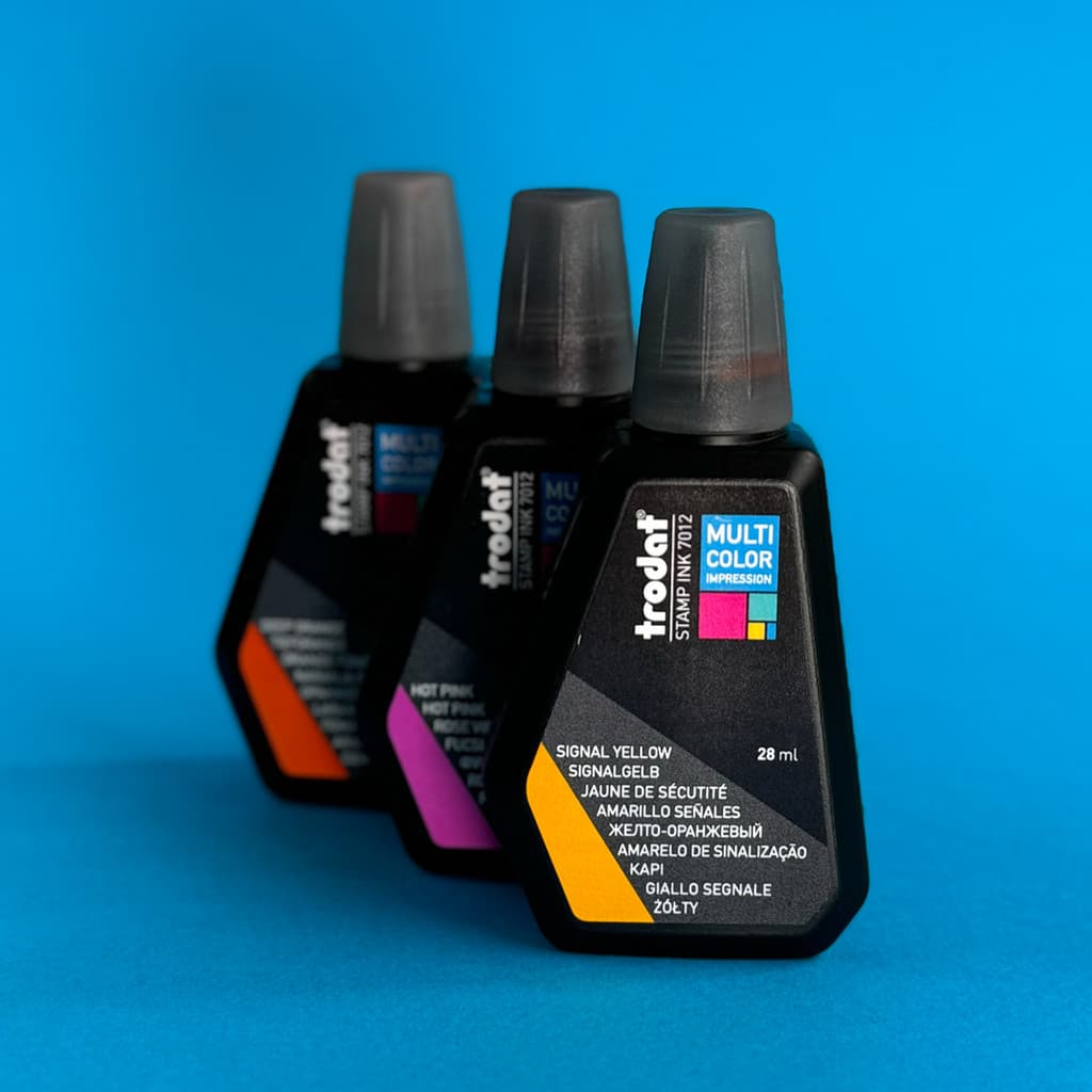 Tinta para Carimbo Automático Trodat 7012 - Tinta colorida e pigmentada – 28ml