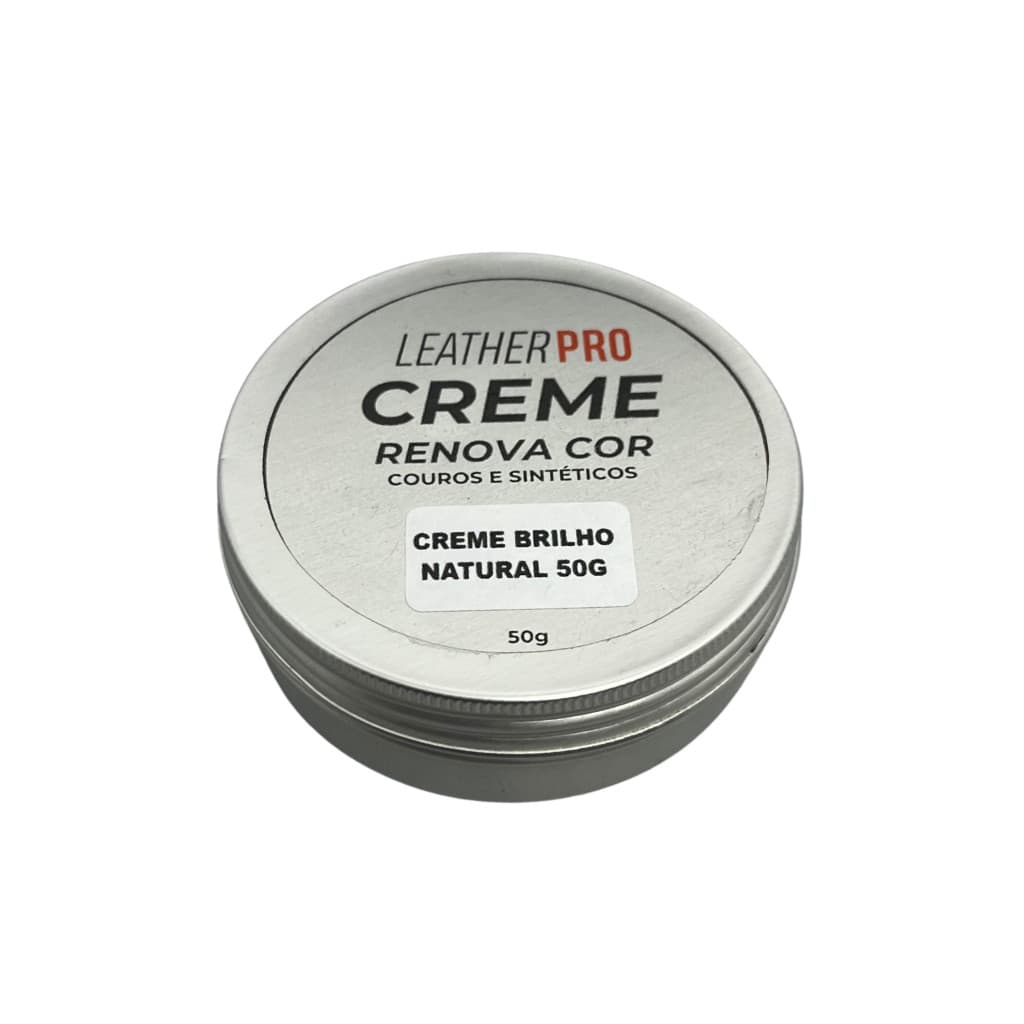 CREME RENOVADOR DE COR E BRILHO PARA COURO 50G - COR NATURAL - LEATHER PRO