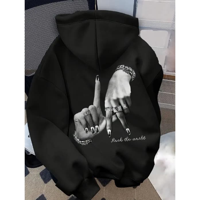 Moletom Blusao De frio feminino Casaco Agite o Mundo Novo!