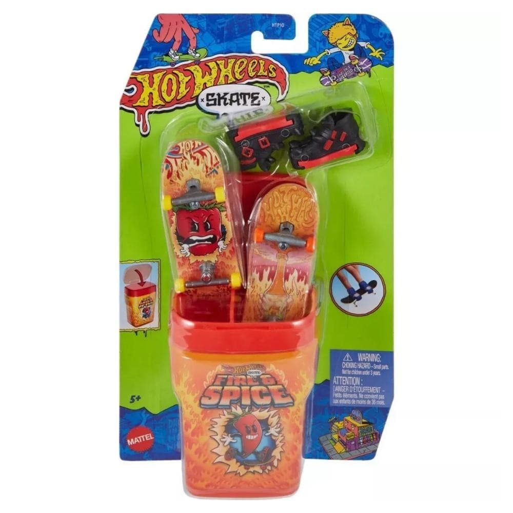 Skate de dedo Hot Wheels Flavor Stasher Container Sortidos - Mattel