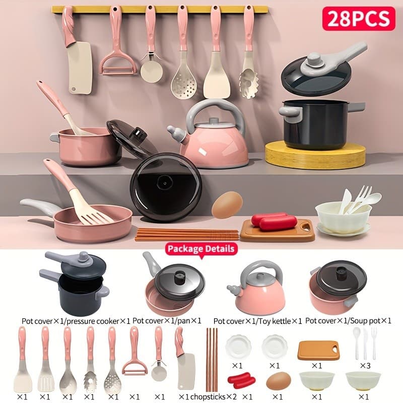 28 Pçs Corte Frutas Vegetais Jogar Comida Brinquedos De Cozinha Conjunto Com Cozinhar Fingir Brinquedo Educativo Para Crianças Da Criança