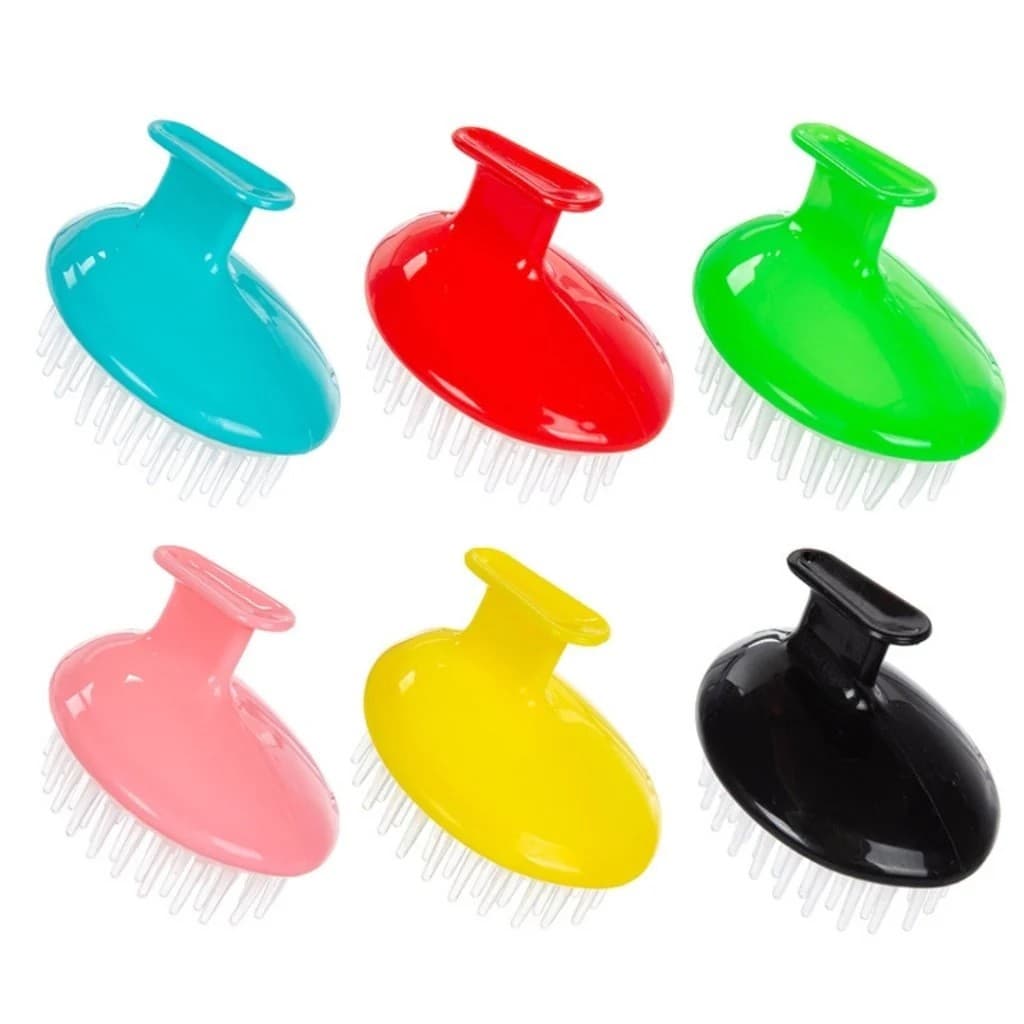 Escova Massageadora Couro Cabeludo Anti Caspa E Queda Para Banho m2