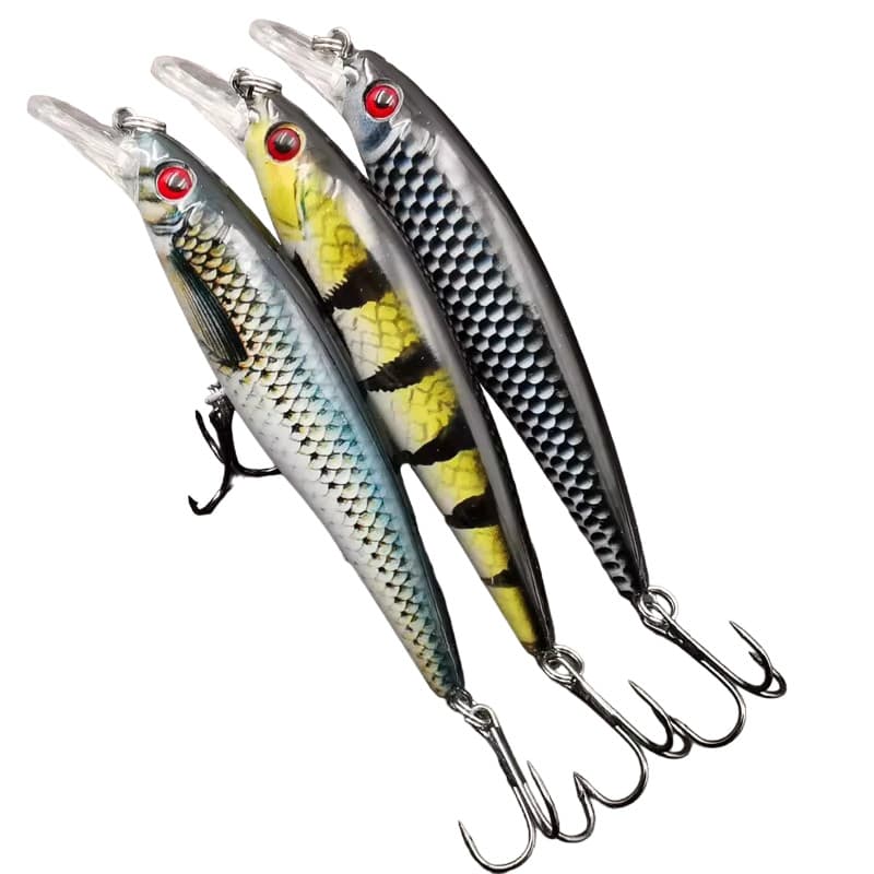 Kit 3pcs Isca Artificial Meia Água 110mm 13g Floating
