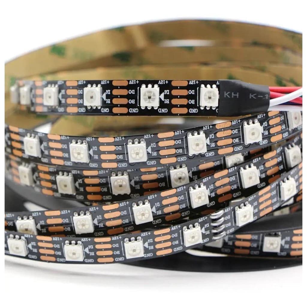 Fita De Led Ws2815 5 Metros 300 Leds 60 Leds Metro 12 Volts
