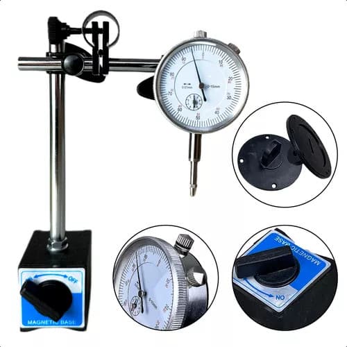 Relogio Comparador 0,01 0-10mm C/ Base Magnetica Articulada