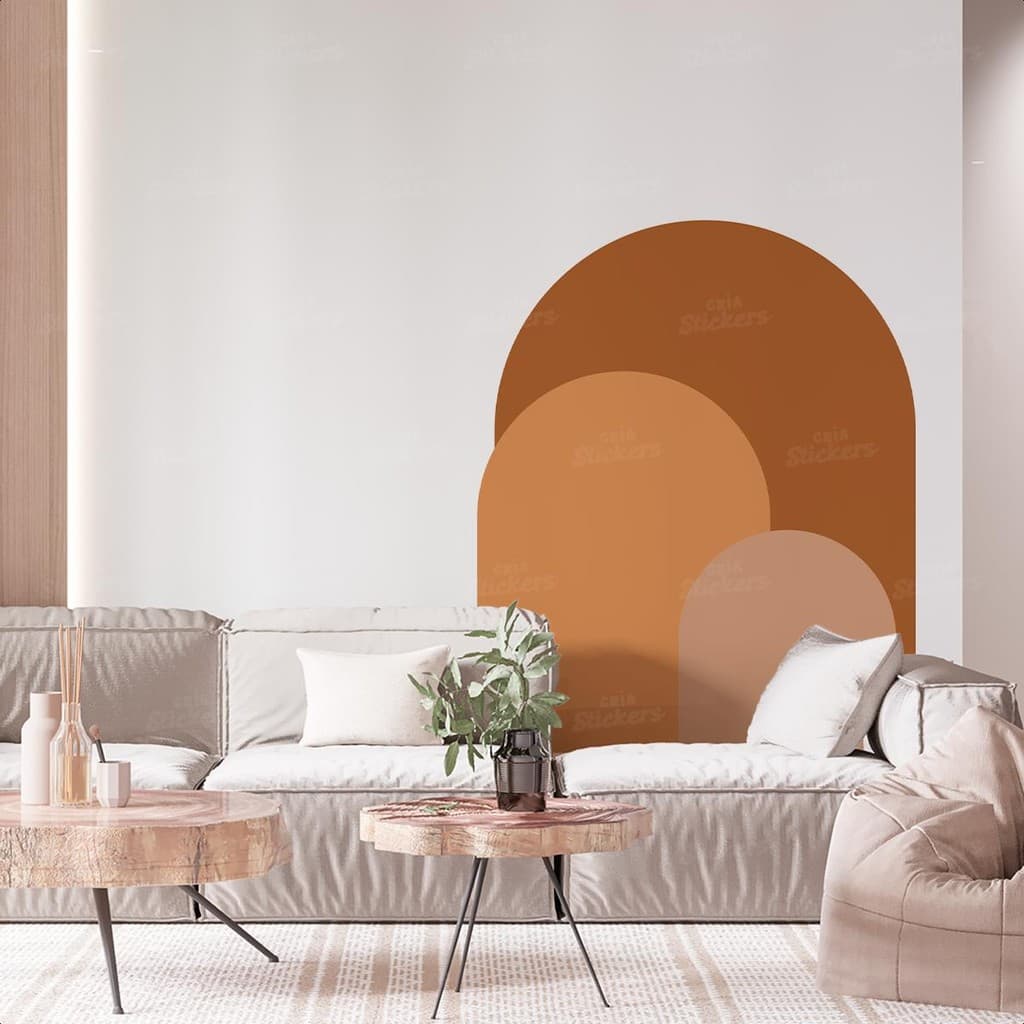 Adesivo Decorativo Arco Largo Lavável Seguro Para Parede Sala Quarto Cabeceira