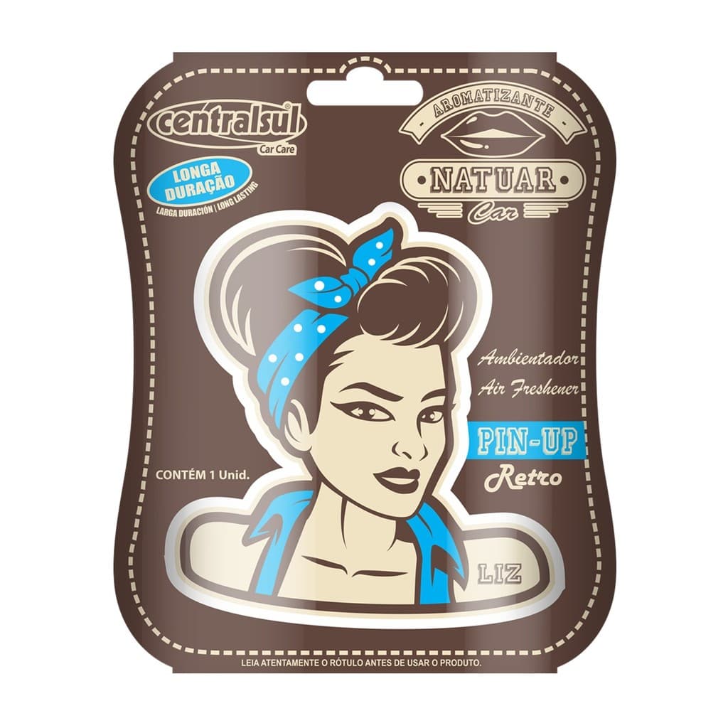 Aromatizante Mini Woman Liz Retro Centralsul Cheirinho Automotivo 1 Unidade