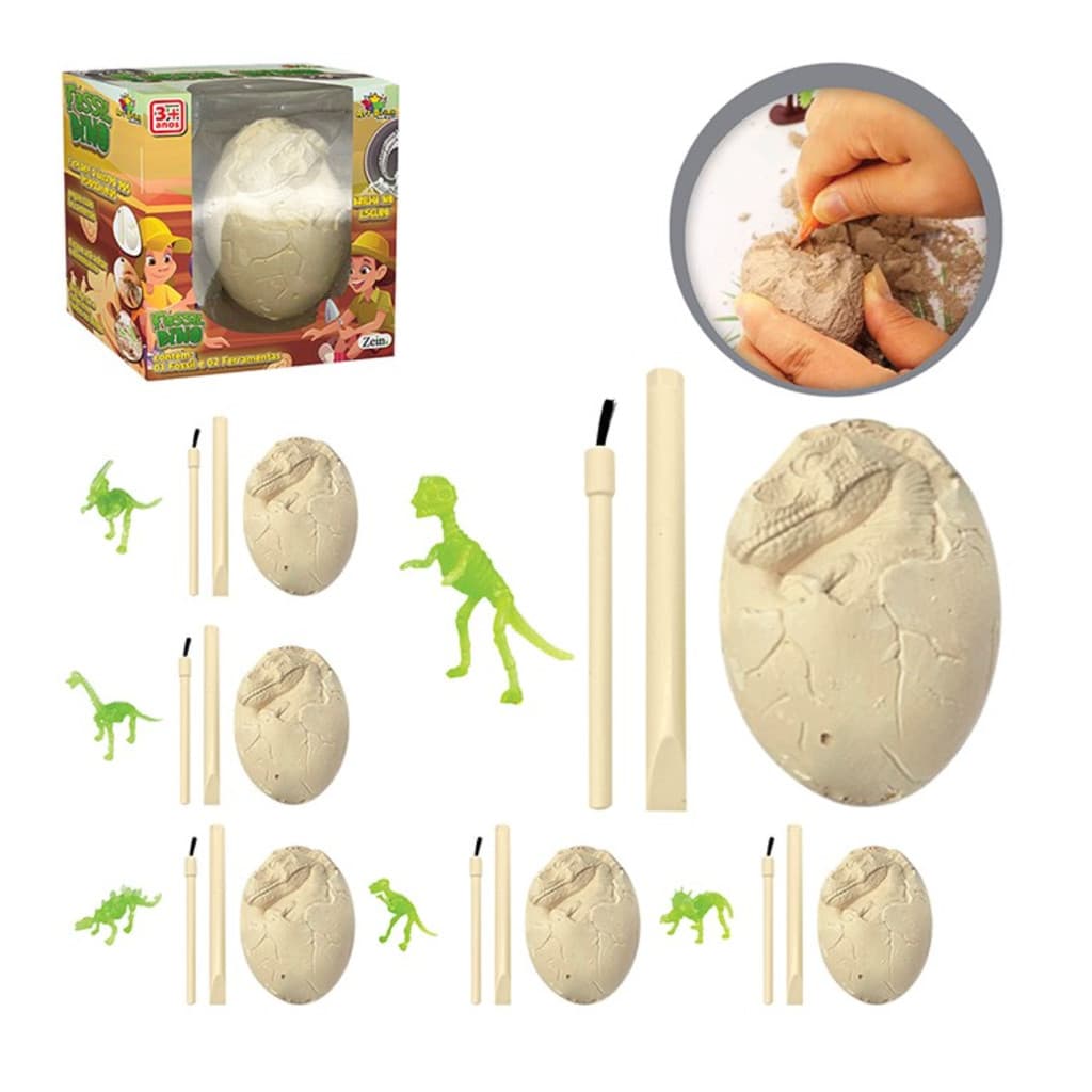 Dino Dinossauro Fossil Colecionavel para Escavar