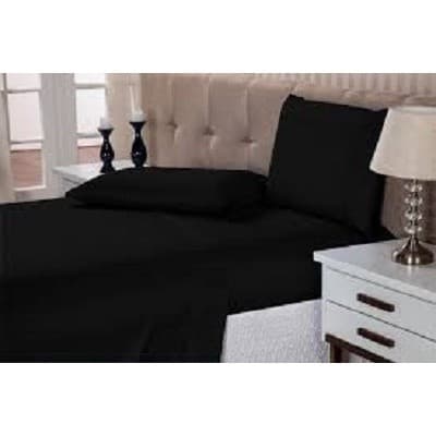 Jogo De Lençol Para Cama Casal Box 4 Peças 1,88 x 1,38 X 30cm 100% poliéster 180 Fios Liso