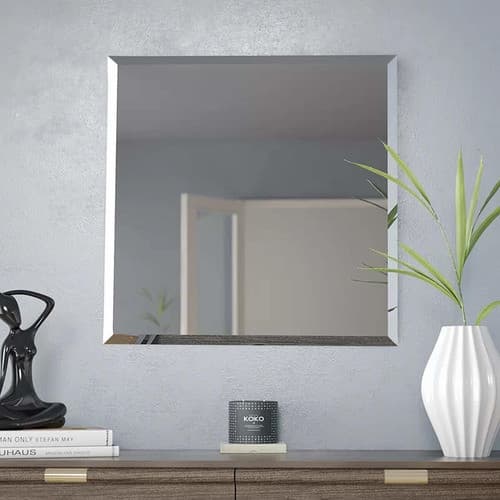 Espelho Lapidado Bisotê Autoadesivo Dupla Face 40x40cm Cor Da Moldura Sem Moldura