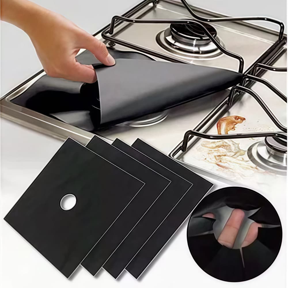 Kit 2/4/8 Protetores Proteção Fogão Anti Aderente Reutilizável lavaveis cozinha