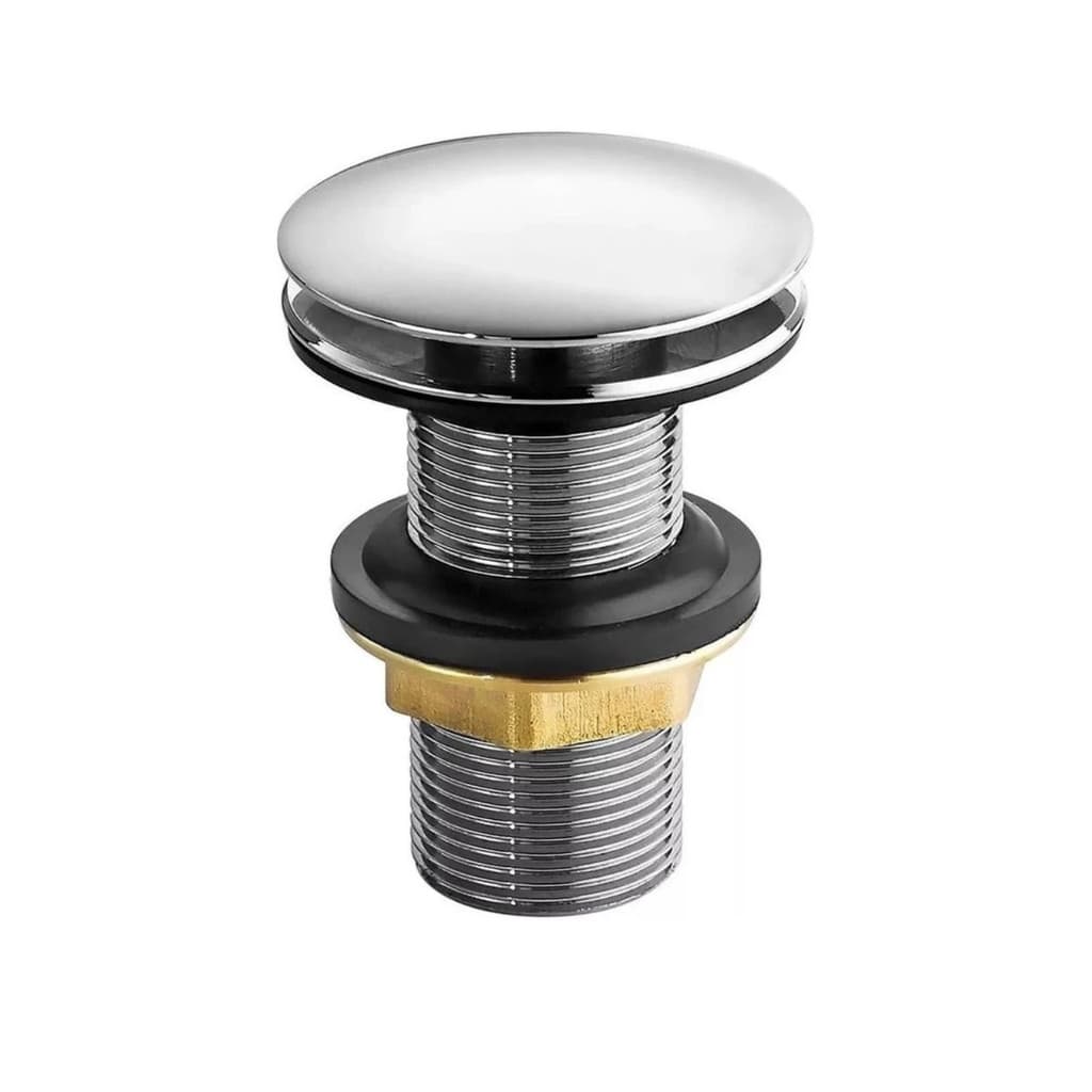 Válvula Click 7/8” Cromada Metal Para Cuba e Lavatório