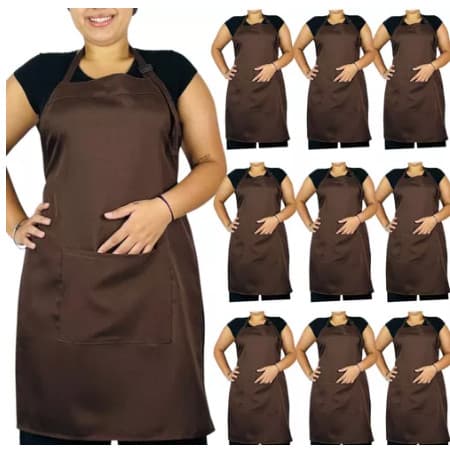 Avental Oxford Marrom com Bolso Tamanho M 90x70cm RS Acessórios para Cozinha e Atendimento