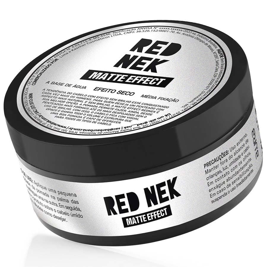 Pomada Para Cabelo Matte Effect Efeito Seco Média Fixação 70g Red Nek