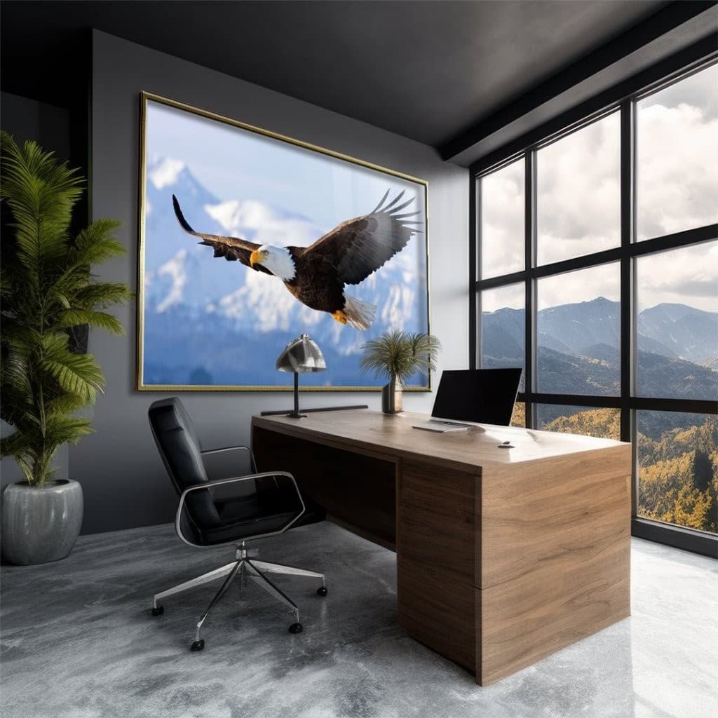 Quadro Decorativo GRANDE Alta Resolução Para Sala Quarto Escritório Quadro Águia Voando