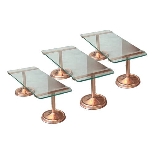 Suporte Em Cobre C/vidro Bartender Buffet Restaurante 3 Un