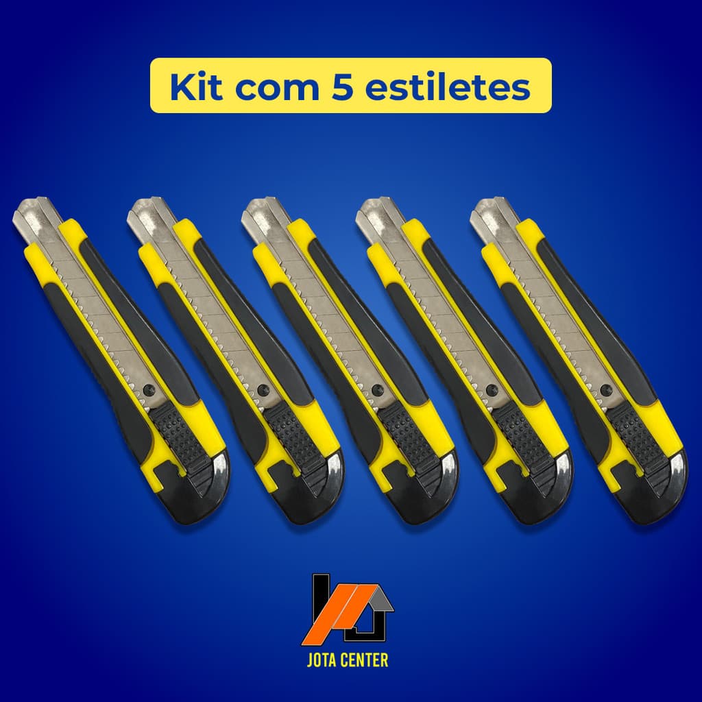 Kit Estilete Profissional Emborrachado C/Trava
