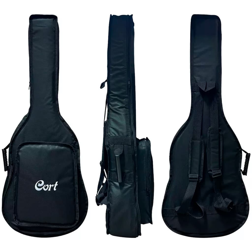 CAPA P/ VIOLÃO FOLK LUXO CARGO NY-600 "CORT" PRETO