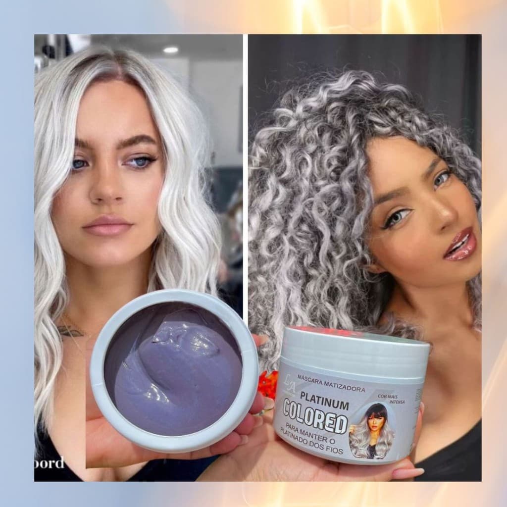Tonalizante Hair Mask Colored Platinum L&A Cosméticos - Efeito Platinado 300g