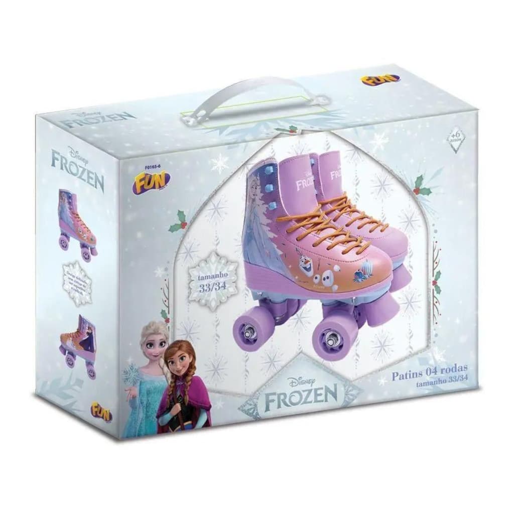 PATINS FROZEN 04 RODAS TAMANHO 33/34 F0165-6 - FUN