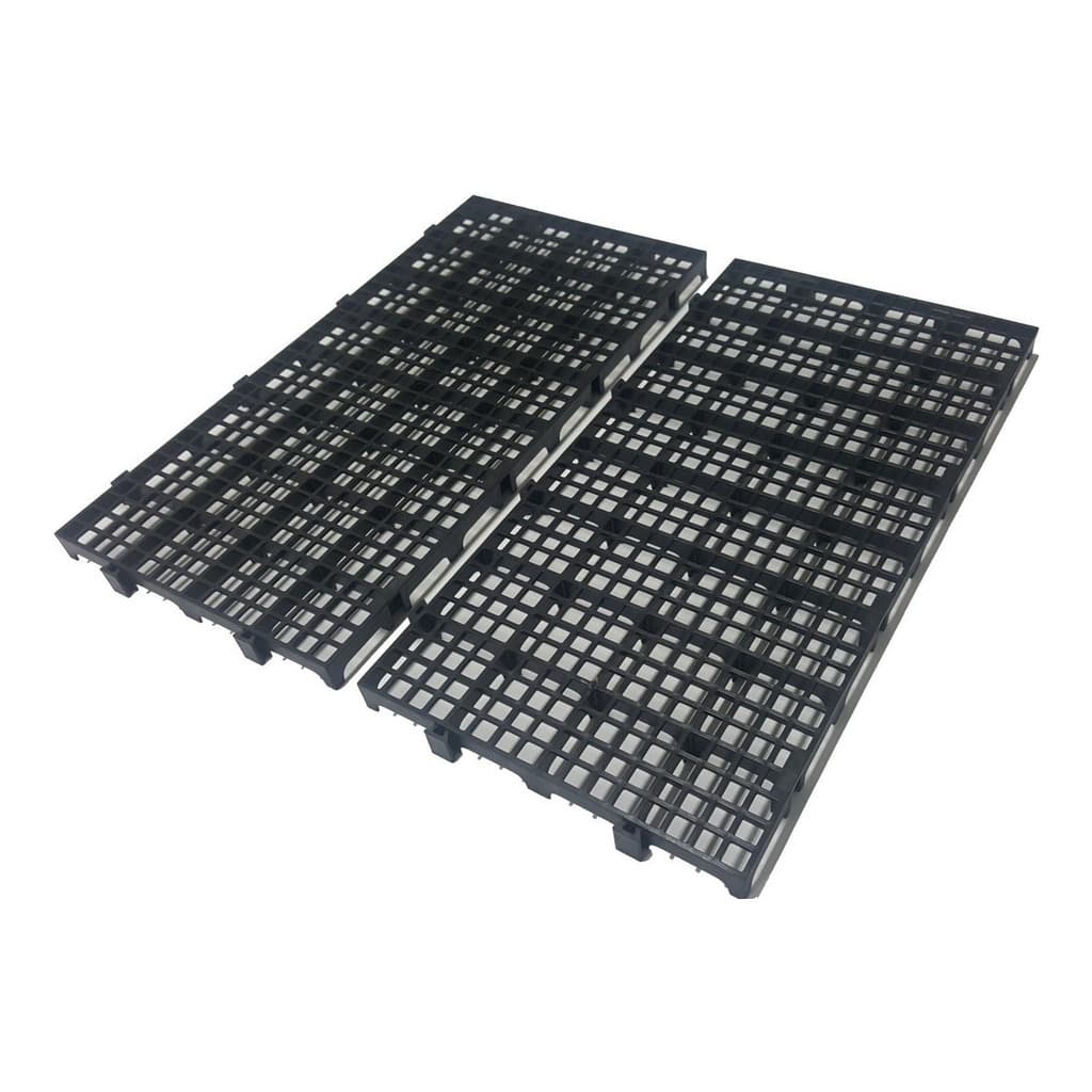 Kit 10 Pallet Estrado Plásticos Preto 25x50x2,5cm Piso Plástico palete