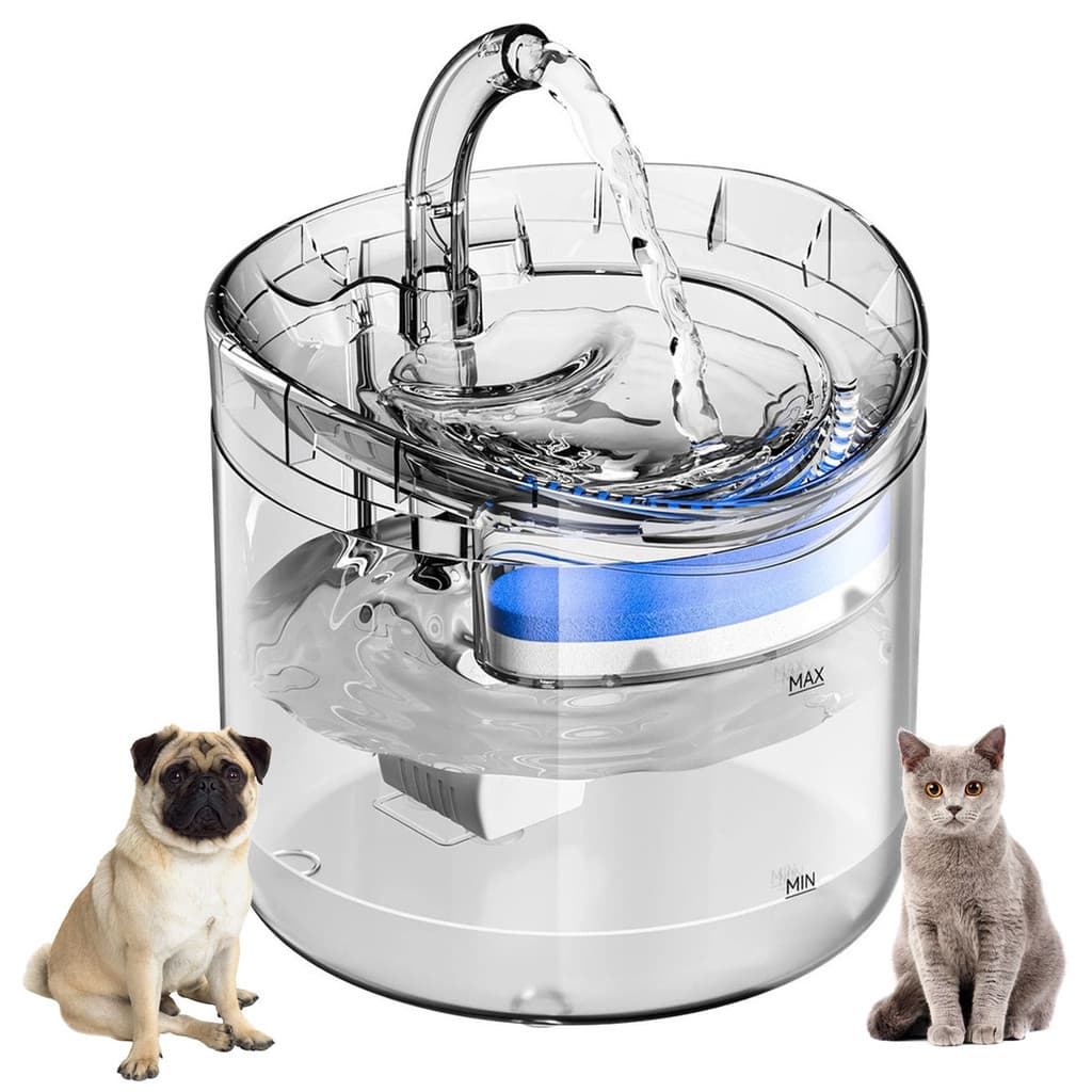 Bebedouro Fonte de Agua Cao Gato Cachorro Pet Reservatorio 2 Litros Animal de Estimaçao USB Nivel de Agua Silencioso