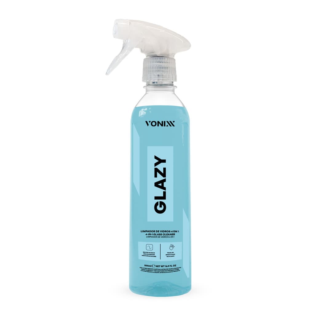 GLAZY LIMPA VIDROS 4 EM 1 COM REDUTOR DE ATRITO 500ML VONIXX