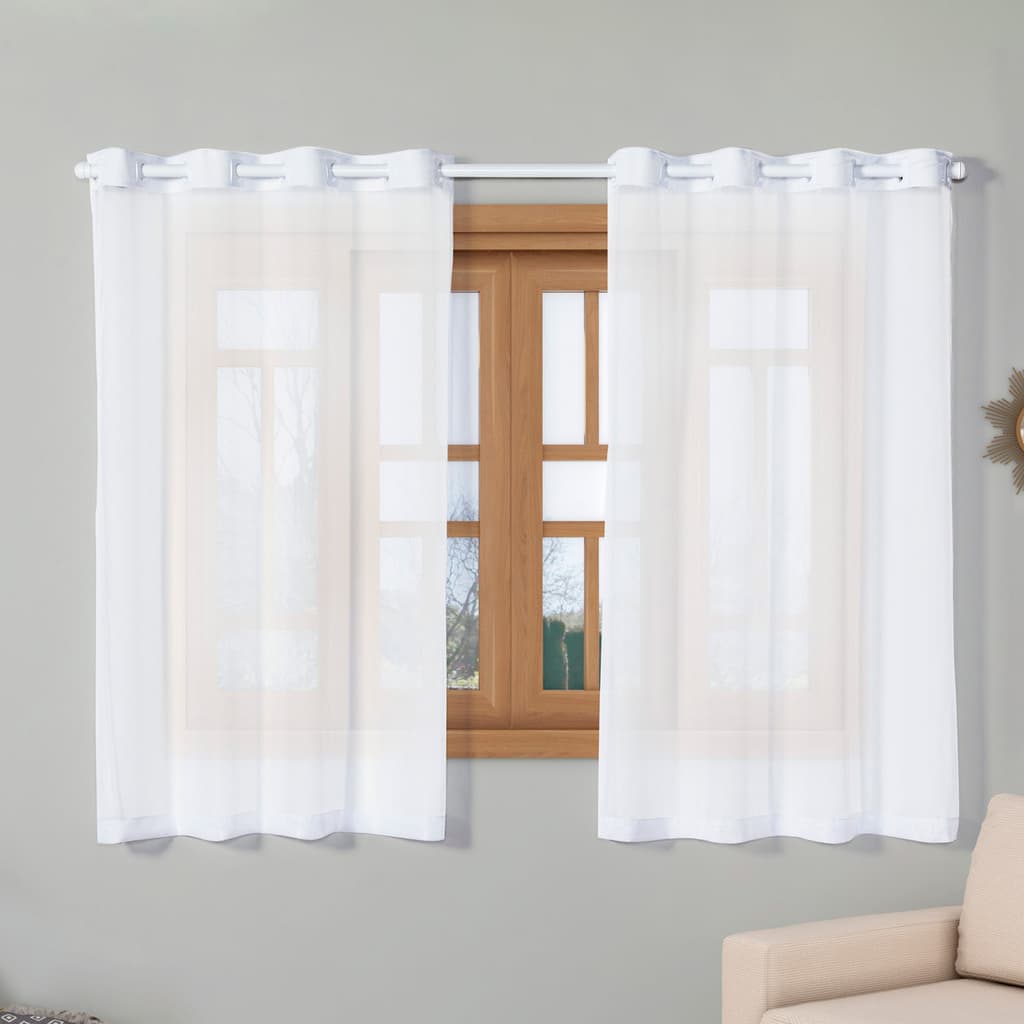 Cortina Voil 4,00m x 2,50m Voal para Sala Quarto Cozinha Decorativa Moderna Janela