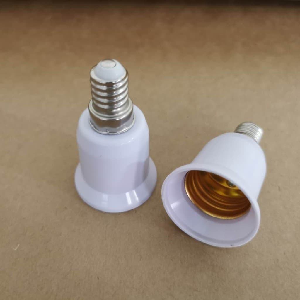 Kit 2 Adaptador Bocal E14 Para E27 Soquete Lâmpada Led