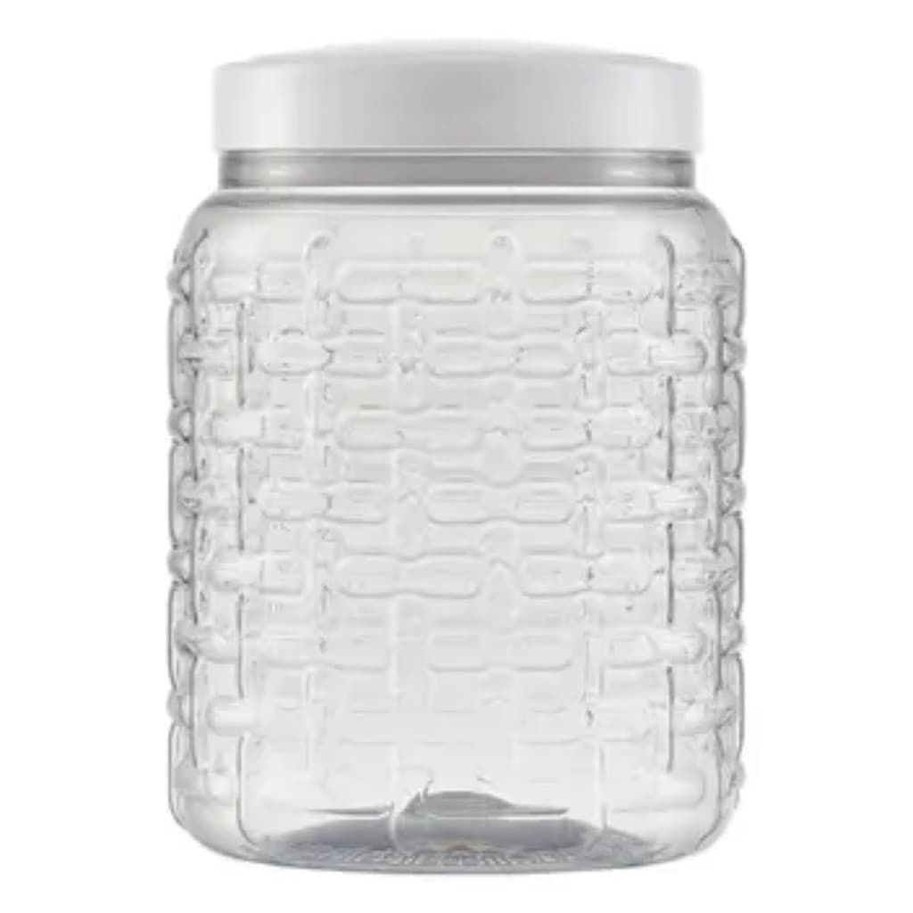 Pote Plástico Bandeirante Tampa Branca Mantimento 1000ml 1un