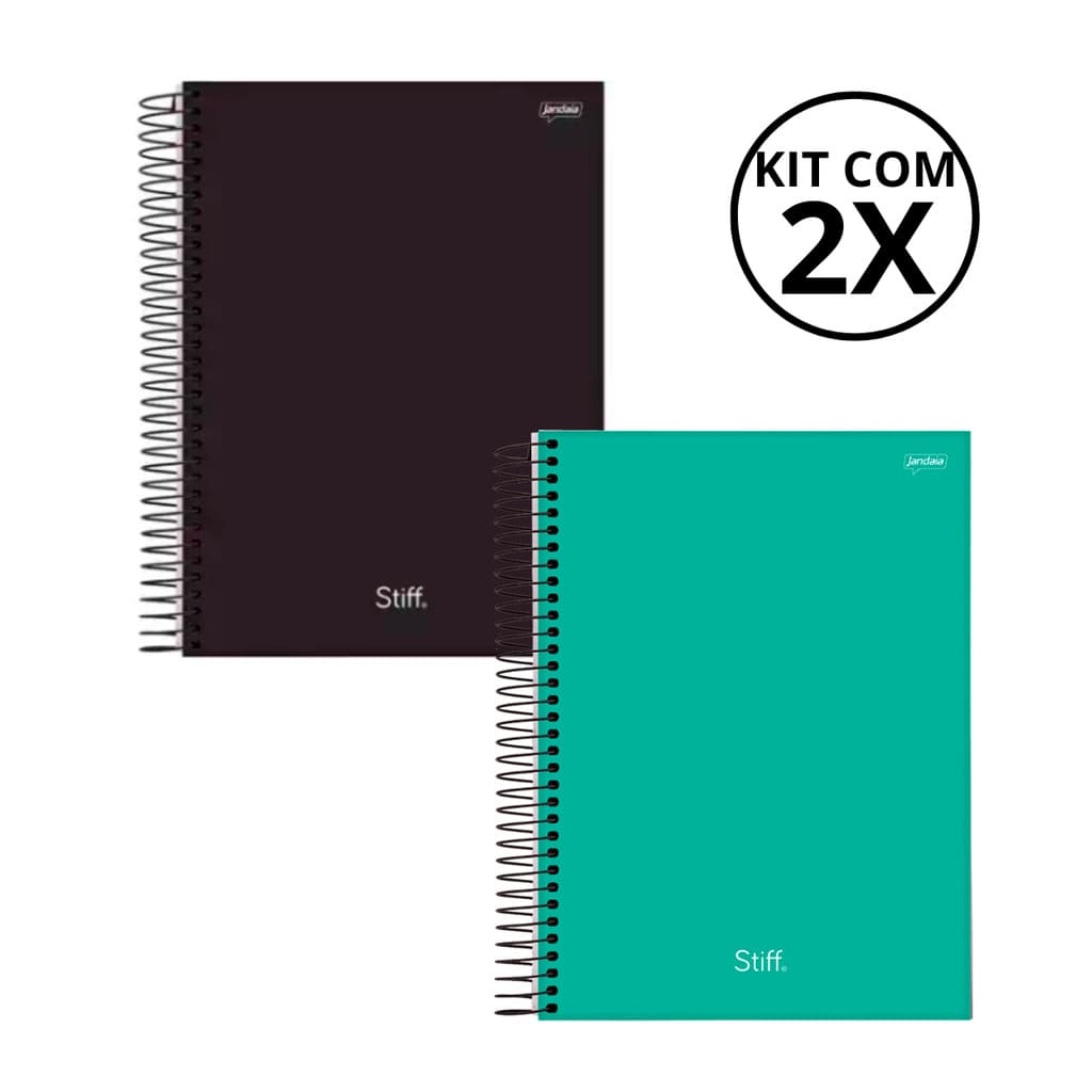 Kit Com 02 Cadernos Universitário 20 Matérias Stiff - Jandaia KIT 01