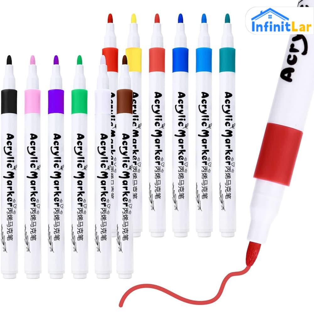 Kit 60 Canetas Posca Coloridas Artesanato Tecido Cerâmica Madeira Durável