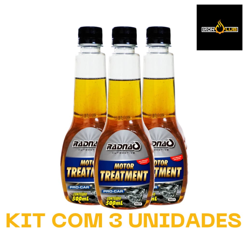 KIT 3 RADNAQ ADITIVO DE MOTOR TREATMENT DE 500ML