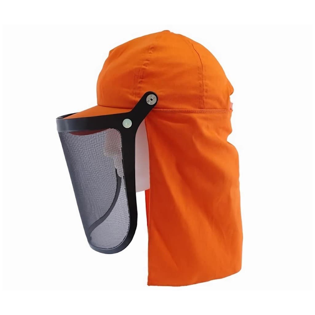 Boné Touca Árabe Laranja Com Visor Telado Protetor
