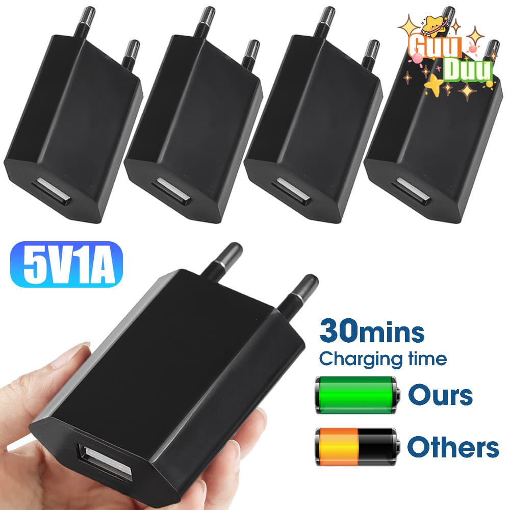[GuuDuu] Plugue Ue Universal-Adaptador De Alimentação 5V/1A-Carregador De Parede Mini USB Para Viagem-Carregadores De Ce
