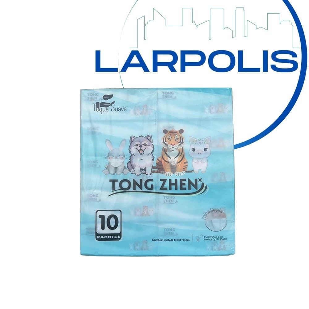 Kit 10 Pacote de Lenços Papel Tong Zhen com 400 folhas Descartável Conforto 5 Camadas Macio ao Toque