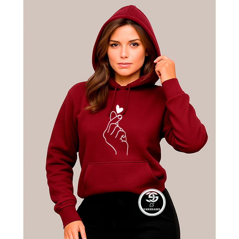 Moletom Feminino e Masculino Blusa de Frio Canguru Unissex Mão Coreana Estampado Com bolso e capuz linha premium Ref 389