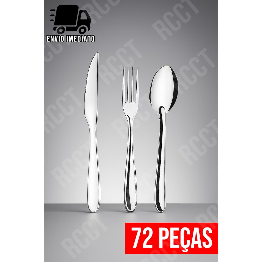 Jogo de Talheres de Aço Inox para Jantar Conjunto Premium e Durável