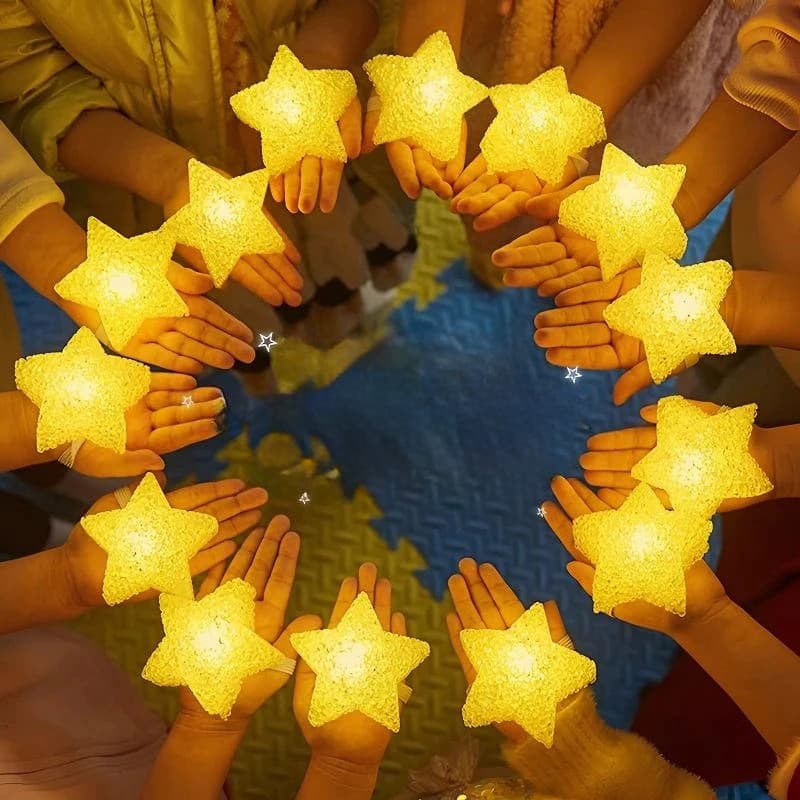 1PC Crianças À Mão Pequenas Estrelas Luzes Brilhantes Adereços Estrela De Cinco Pontas Desempenho De Palco