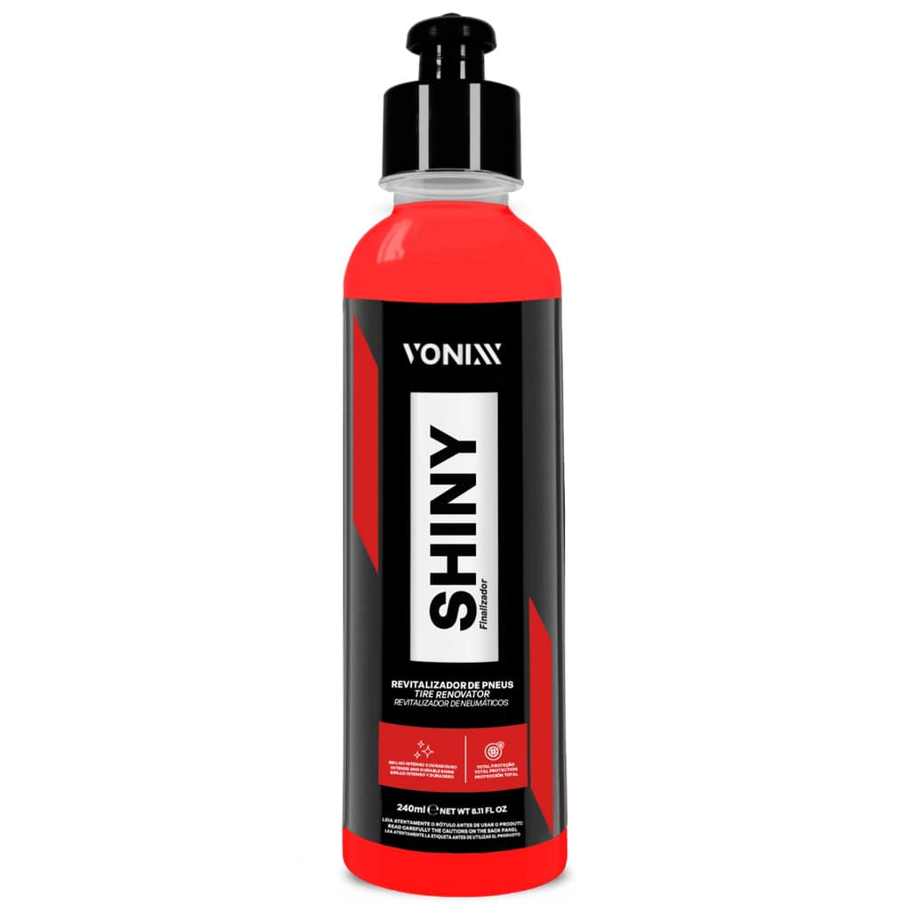 Vonixx Shiny 240ml Revitaliza, Protege e da Brilho aos Pneus
