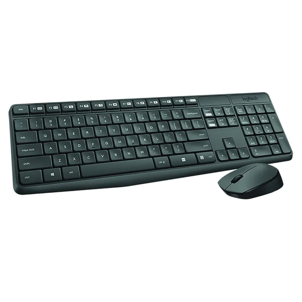 Kit Teclado + Mouse Logitech Mk235 Wireless Usb Preto