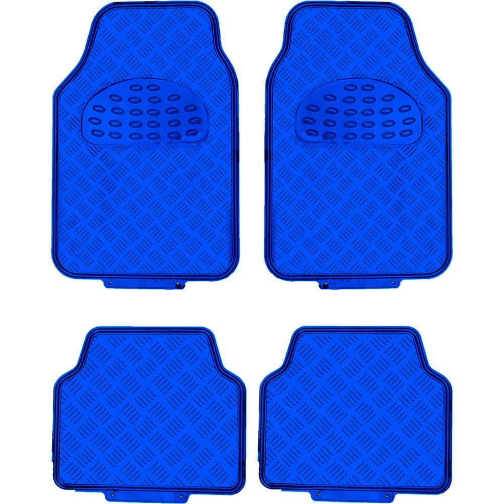 KIT 4 TAPETES METALIZADO AZUL APLICAÇÃO UNIVERSAL