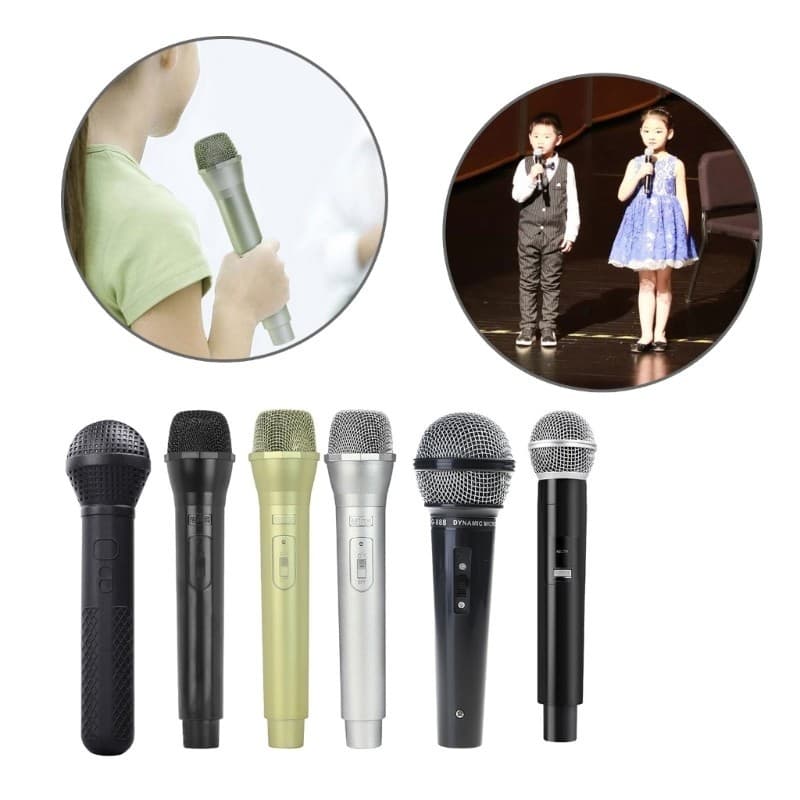 Handheld Adereços Microfone Falsos Simulação Divertida Fingir Brinquedo Para Festa Aniversário