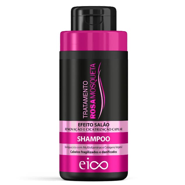 Eico Tratamento Shampoo Rosa Mosqueta Sem Sal Danos Cicatrizados Cabelos Renovados 450ml
