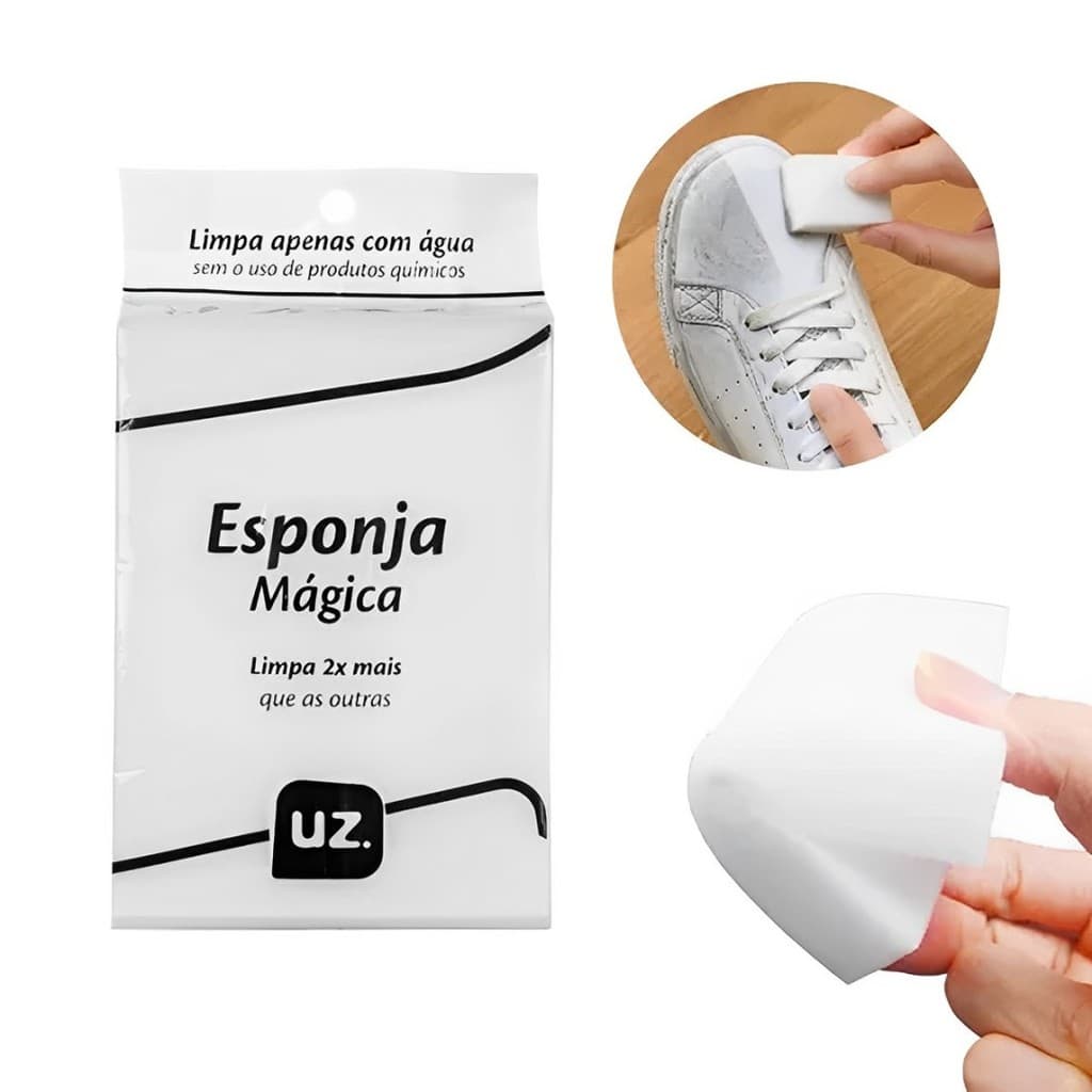 Esponja Mágica Kit Branca Tira Manchas Tira Riscos Limpa Sem Produtos