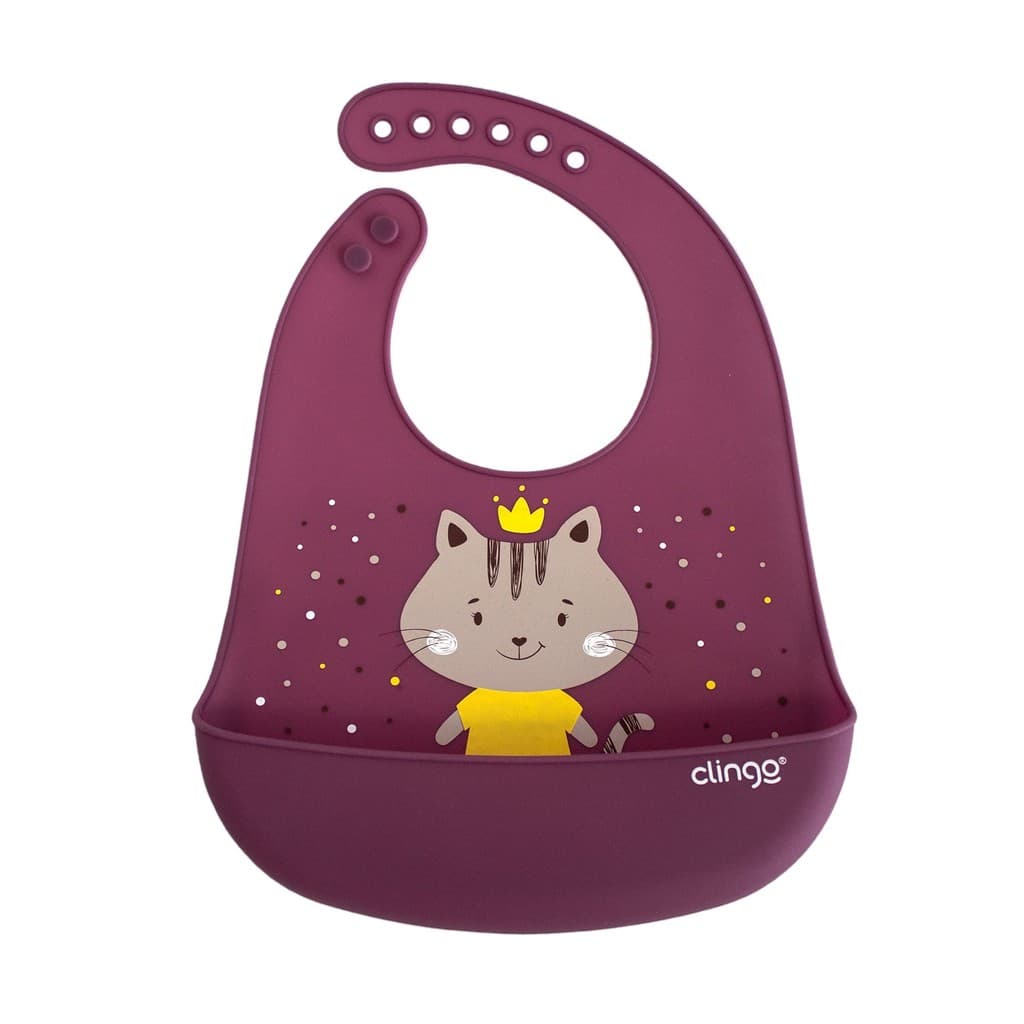 Babador Flex Milky Silicone Com Bolso Coletor Clingo