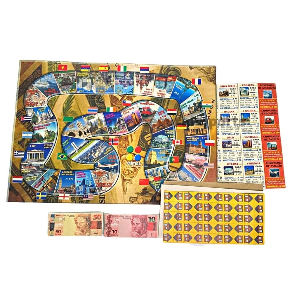 Banco Imobiliário Jogo De Tabuleiro Eudcatico E Divertido Para Toda a Familia E Amigos
