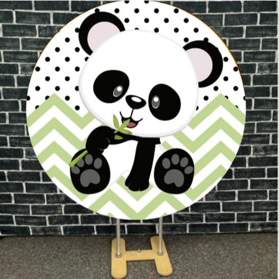 PAINEL REDONDO PANDA 50X50 FESTA