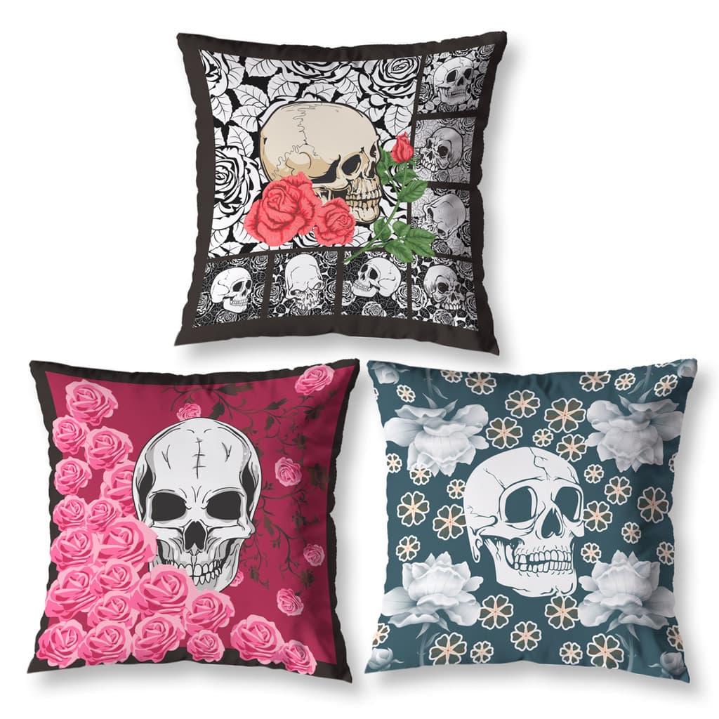 Kit 3 Capas de Almofada Menino Estampadas Infantil 40cm x 40cm Zíper invisível Digital Decorativa