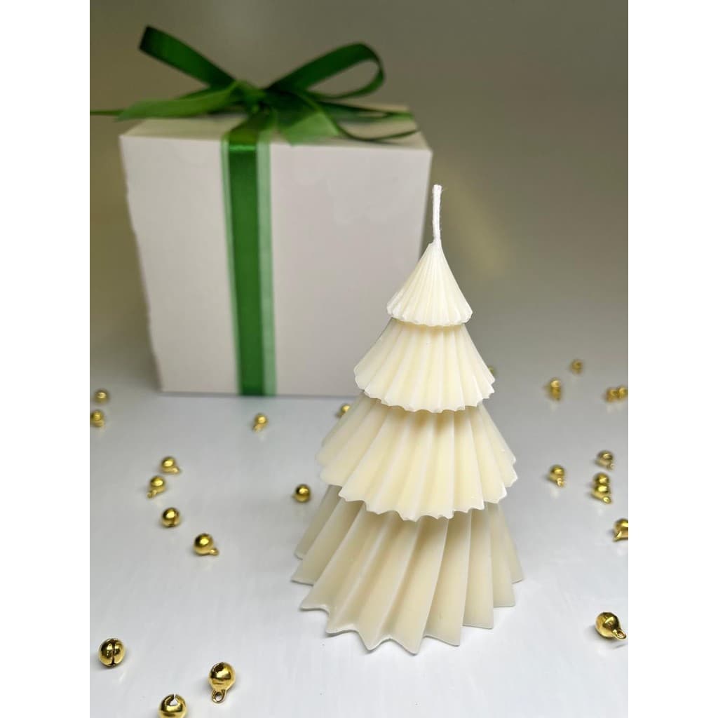 Vela Aromática Árvore de Natal Pinheiro Pequeno Branco 70g
